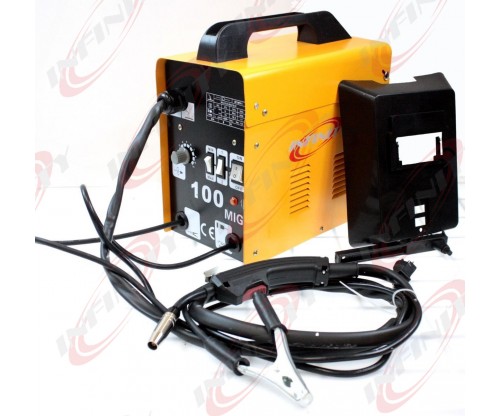 220V MIG100 Gas-Less Flux Core Welder 90 AMP Variable Wire Feed Welding Machine